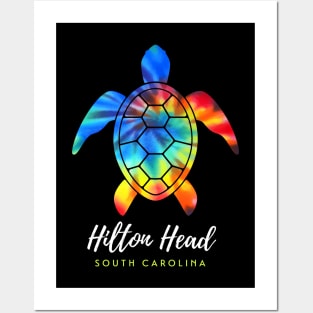 Hilton Head South Carolina Sea Turtle Tie Dye Posters and Art